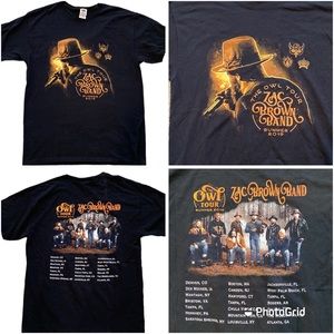 Zac Brown Band The Owl Tour Summer 2019 Concert Black Short Sleeve Womens Large